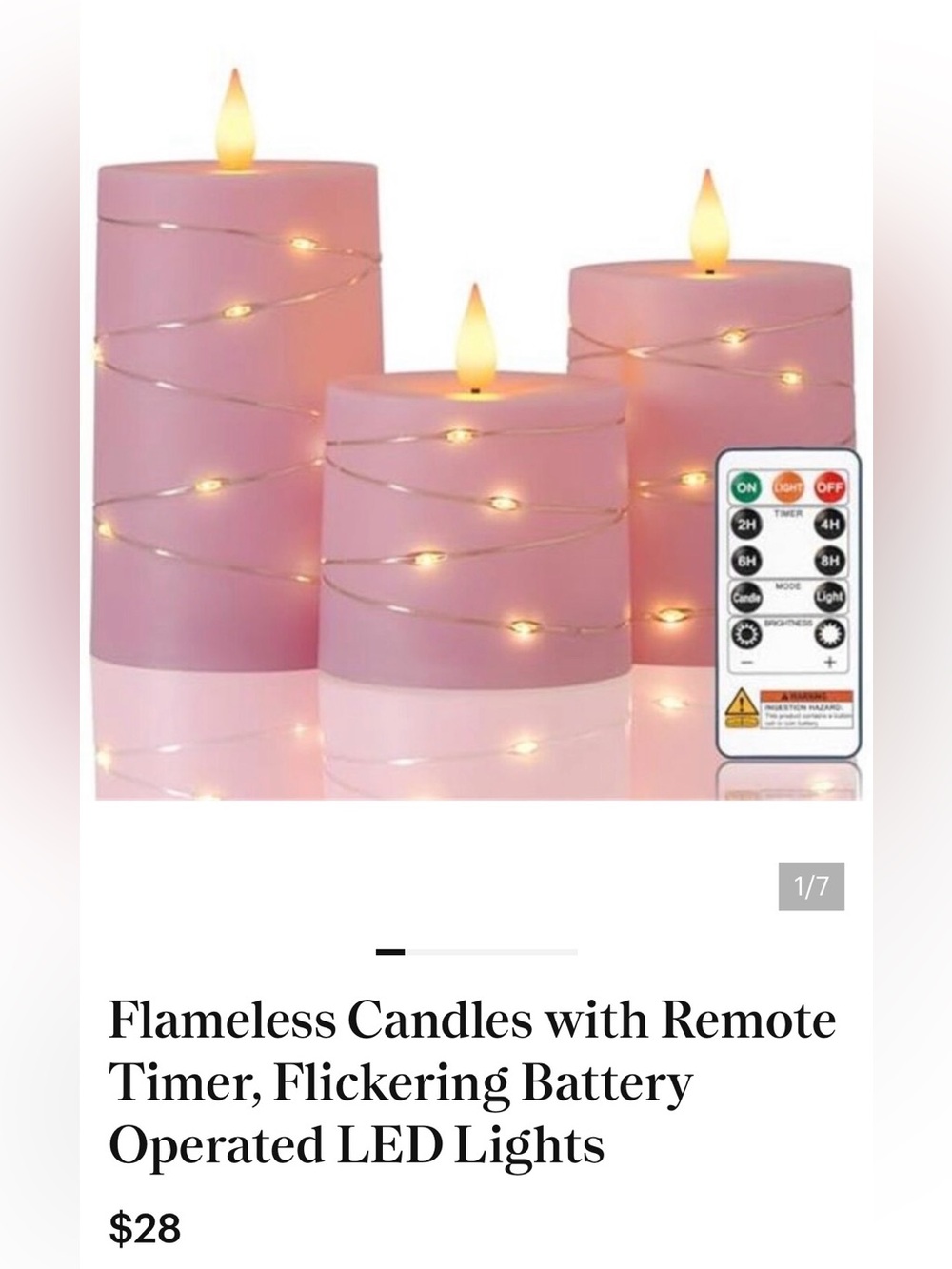 Flameless Candles with Remote Timer, Flickering Battery Operated LED Lights